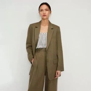 Everlane The Oversized Blazer in Linen - Size 10